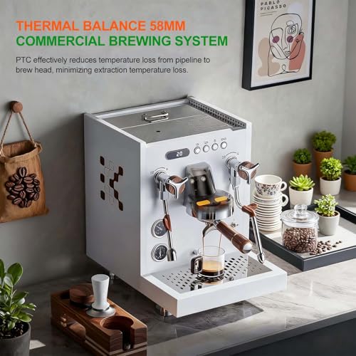 Espumador de Leche Comercial, Vaporizador Automático de Leche de Acero Inoxidable de 2850W con Control Digital de Temperatura, CREA Microespuma de Calidad Barista para Arte Latte