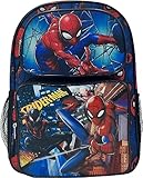 Marvel Superheroes 16' Licensed Cargo School Backpack For Boys (Spiderman Black)