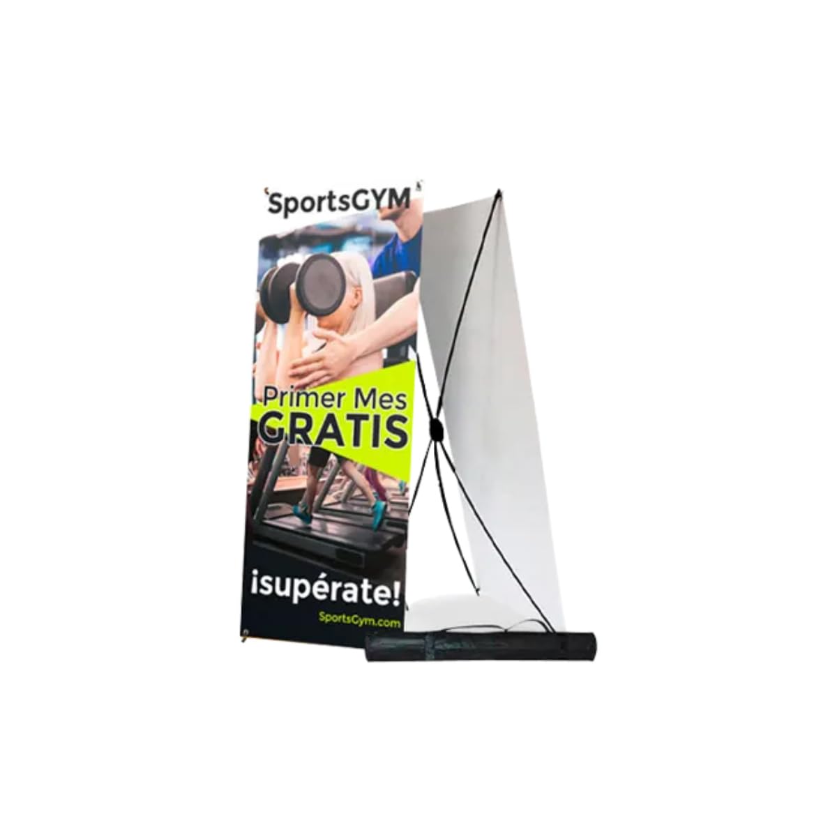 Xbanner Personalizado con Impresión Incluida (80x200), Expositor Publicitario, Fabricado PVC opacante de 220micras. Banners con Soporte X, Banner Display, Tintas Resistentes a la Luz UV