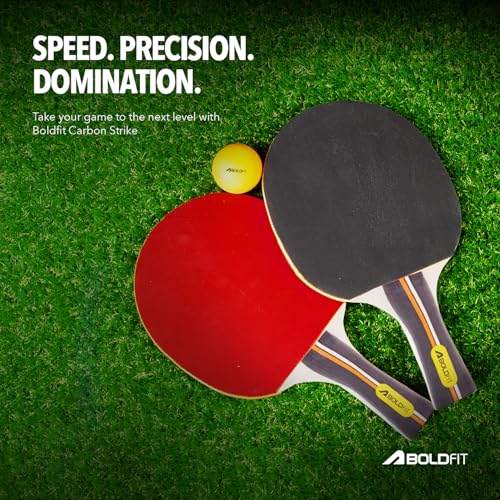 Boldfit Table Tennis Racquet Set Professional Table Tennis Set 2 Racquets & 3 Balls TT Bat and Table Tennis Balls for Home Ping Pong Ball & Racket with Grip Table Tennis Playset 2pcs Racket & 3 Balls 5