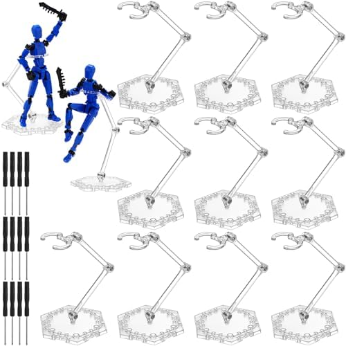 Action Figure Stand Set 5 Pack Plastic Model Support Base