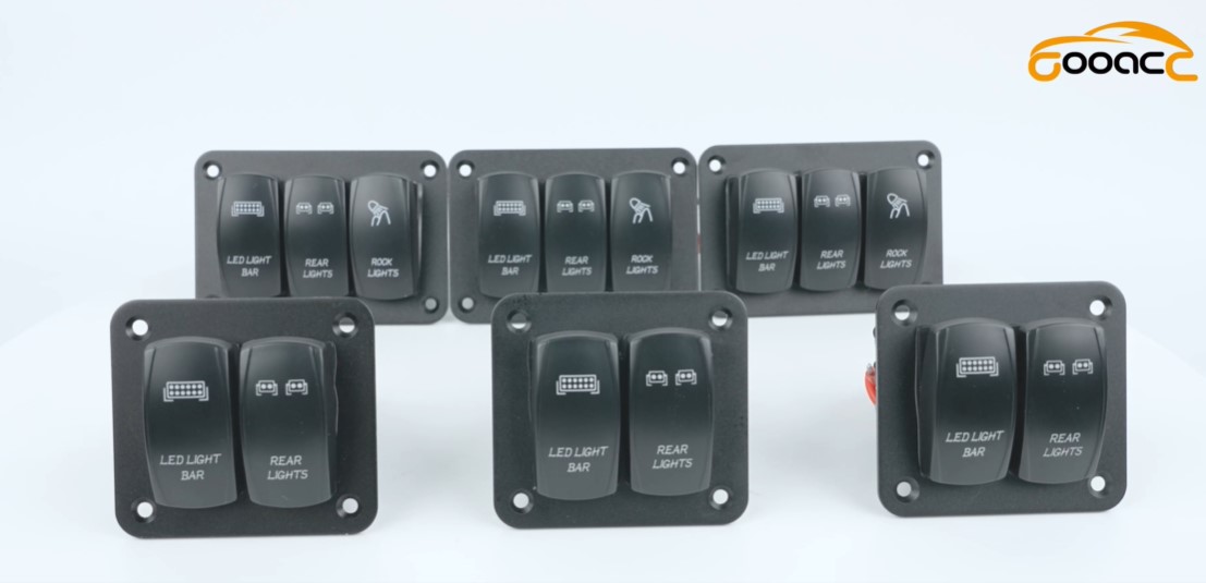 Amazon.com: GOOACC 2 Gang Rocker Switch Panel LED Light Bar Switch
