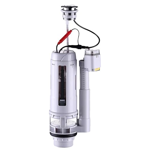 PlumbEZ Universal Touchless Dual Flush Valve with Sensor Button, Adjustable Automatic Toilet Flush System Replacement, Efficient Toilet Flush Valve, Reliable Push Button Toilet Flush