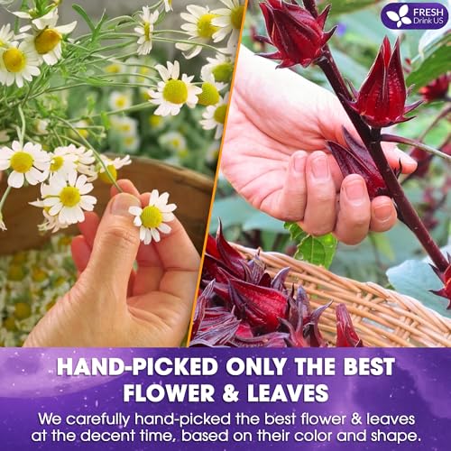 Image of Refreshing Mint Herbal 60 Tea Bags - Special Blend Of Spearmint and Peppermint with Chamomile, and Top Herbal Ingredients for Digestive Comfort & Relaxation, Caffeine-Free, Naturally Sweet, Non GMO