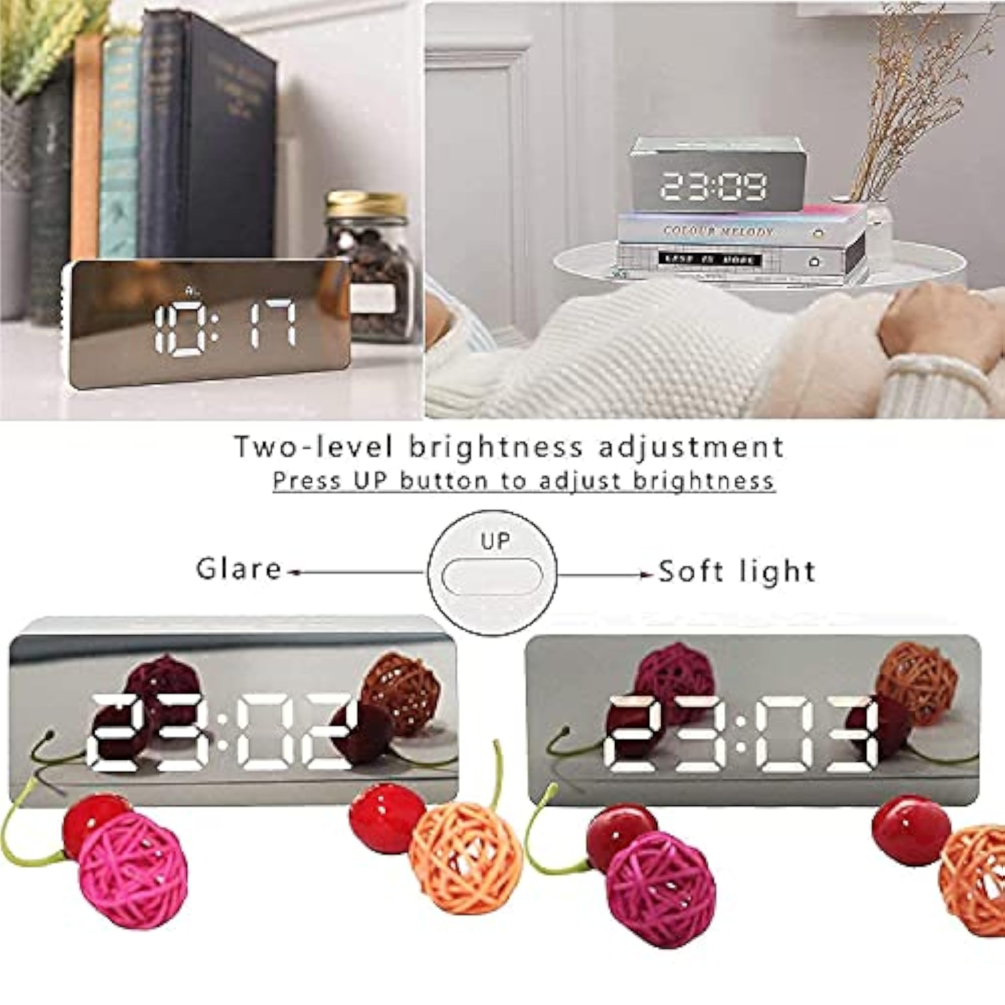 Digital Smart Backlight Alarm Clock with Automatic Sensor