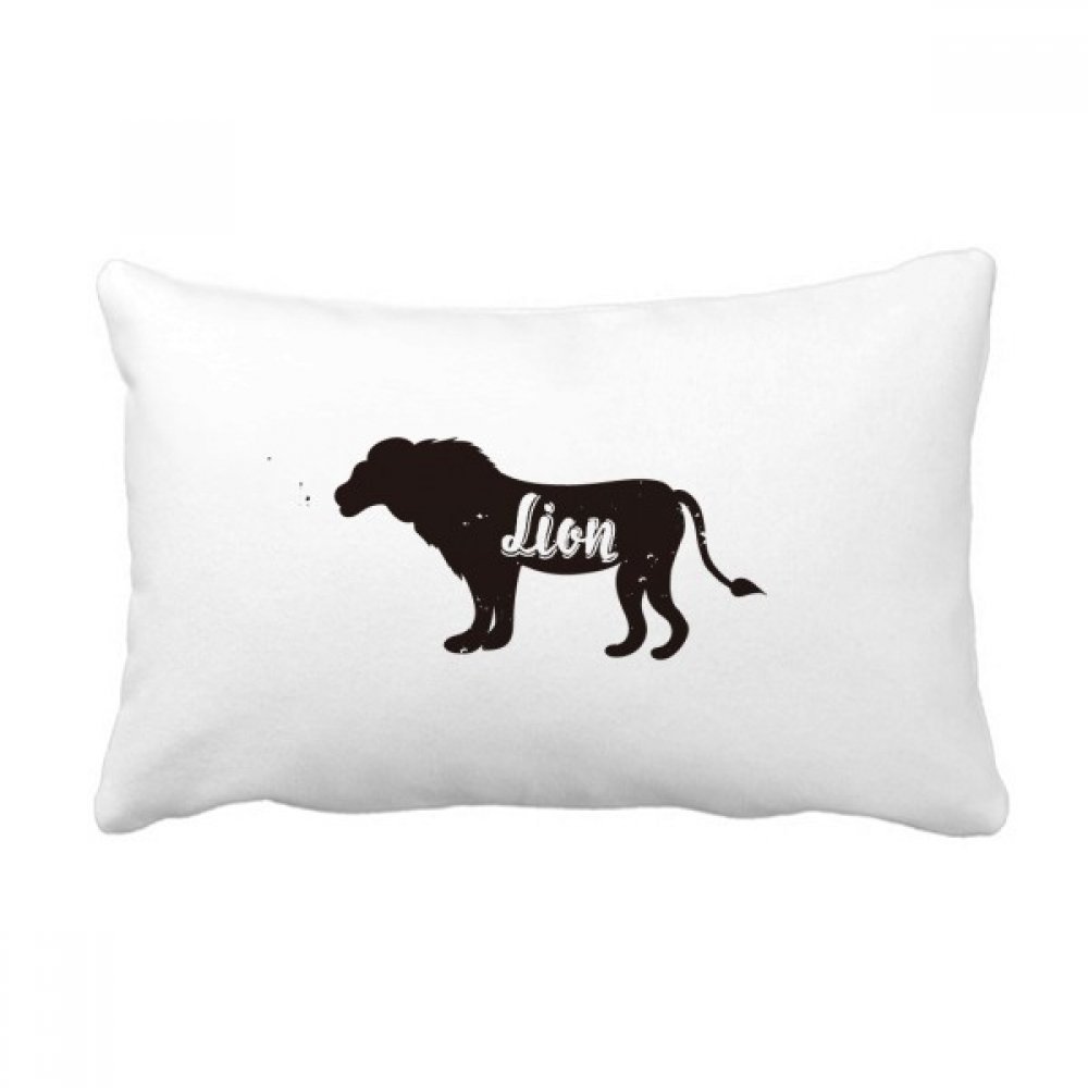 Oreiller lombaire lion en noir et blanc pour soulager le dos sur le canapé
