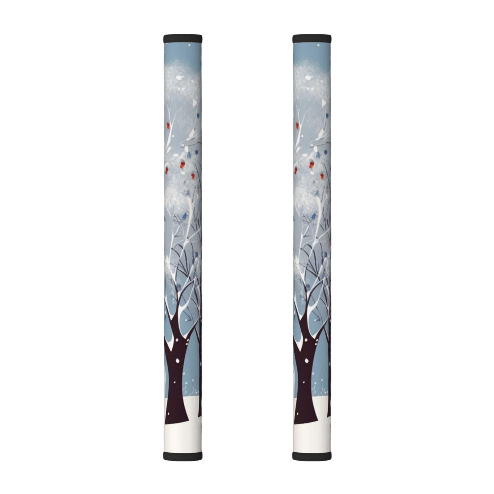 VGFJHNDF Refrigerator Door Handle Covers 2-Pack, Winter Snowman Bird Tree Printed Protect and Decorate for Fridge Ovens Dishwashers