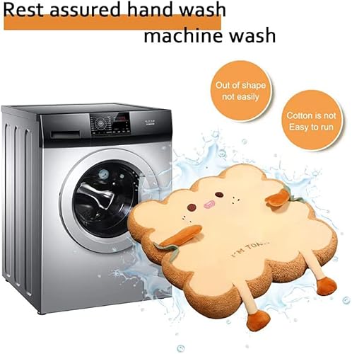 Miniatura 4 de Cojín de pan tostado con expresión agraviada, cojín de felpa Kawaii divertido de peluche para oficina, dormitorio, asiento, cojín de felpa regalo