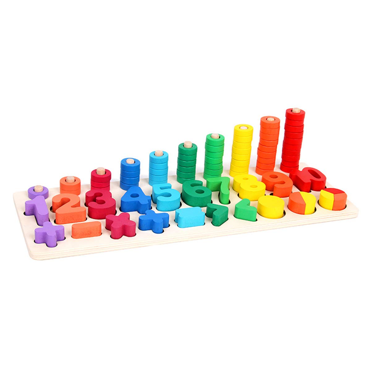 Buy KangRuiZhe Montessori Wood Blocks Sorting Puzzle Sorter Stacker