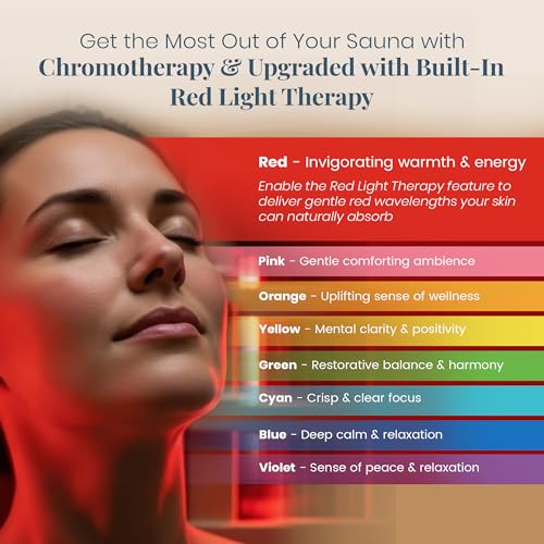 DYNAMIC SAUNAS Cordoba Full Spectrum Infrared Sauna with Red Light Therapy - Image 5