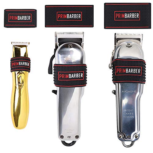 Professional Barber Clipper Grip 5 pcs, Non Slip Barber Clipper bands, Heat Resistance Barber sleeve for Hair clipper, Barber Hair Clipper Holder tools (Black) (NO.2+3+5, Black)