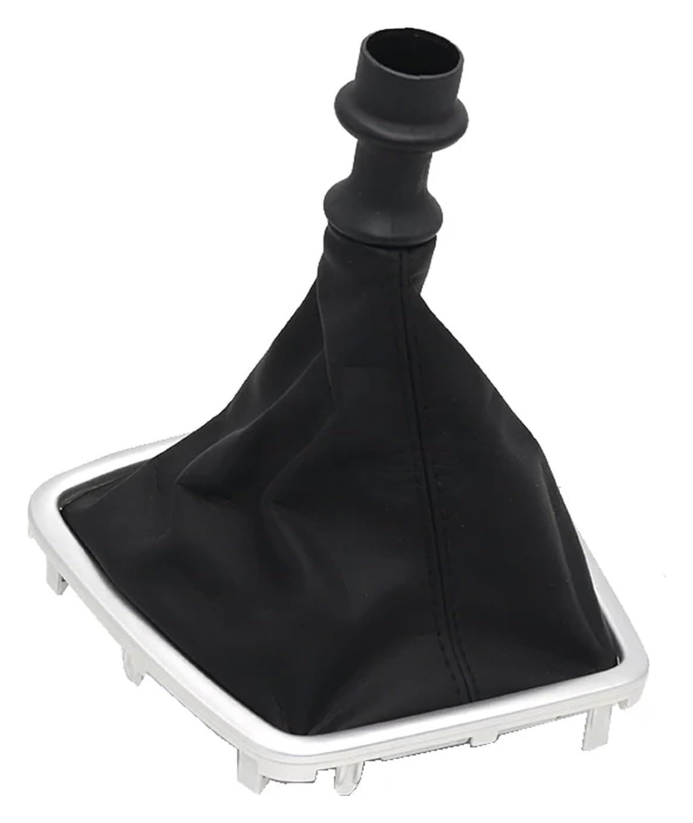 Pomelli Leva Cambio Auto Per Laguna III MK3 2007 2008 2009 2010 2011 2012 2013 2014 2015 Pomello Del Cambio Cuffia Set Di Colori Argento(Set Black)