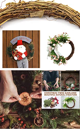 Ougual Diy Crafts Natural Grapevine Wreaths (12 Inch, 2 Pack) #TOP6