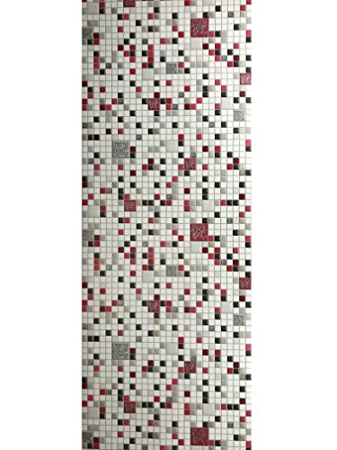 Vinyl Wallpaper Textured Faux Tiles Small Mosaic Modern Textures Wall Kitchen Decor 3D White Gray red Black Silver Gold Metallic strippable