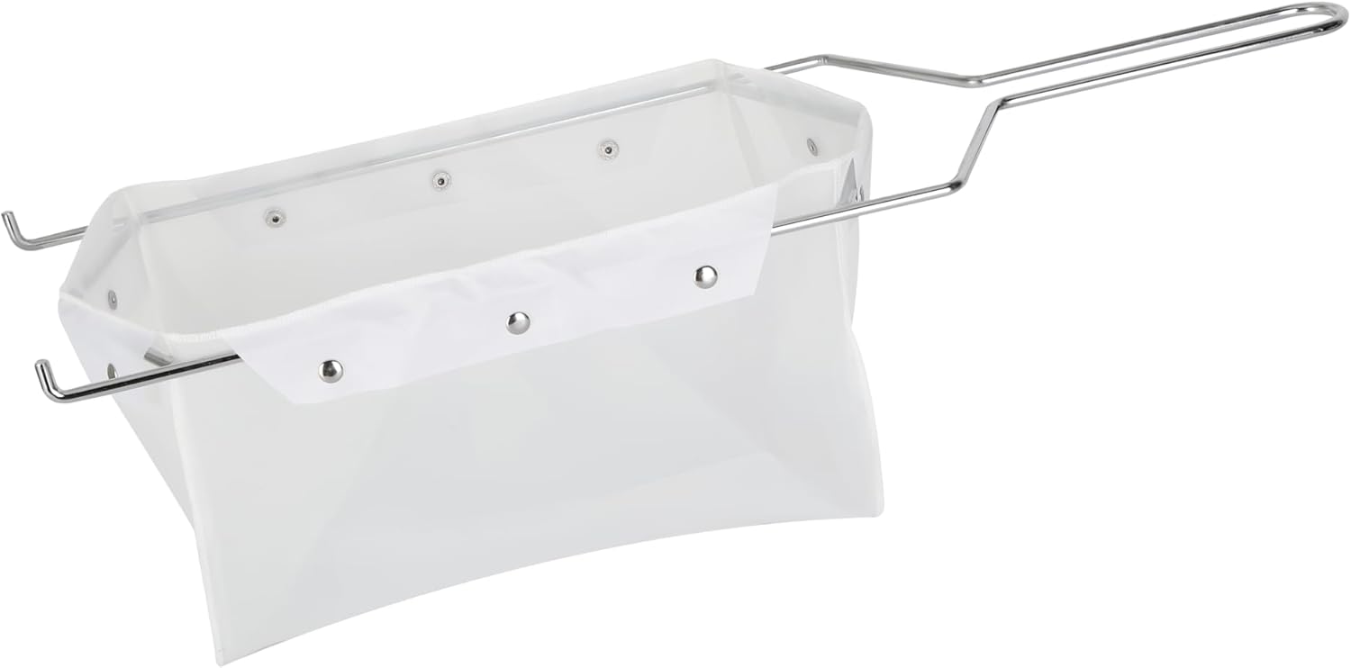 Fryer Filter Bag & Frame, Fryer Oil Filter, Filter Bag Easy to Clean with Hot Water, Reusable Fryer Oil Filter Strainer, Filter Fry Oil, Suitable for 70 lb Polishing Oil