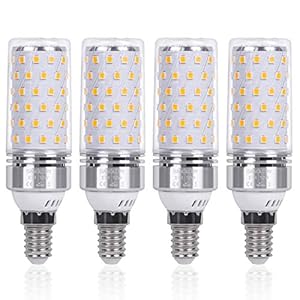 SangLory E14 Maïskolf Led Lamp 12W E14 Led Maïs Lamp Warm Wit 3000K 1350LM Komt overeen met gloeilampen 100W Niet Dimbaar Energiespaarlamp Kleine Edison-schroef Kaars Lamp E14 (4-pack)