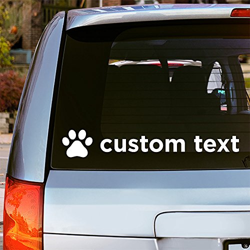 Oliver's Labels Window Decals, Durable Personalized Name Labels & Tags - Paw Design