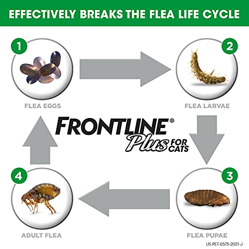 FRONTLINE Plus For Cats and Kittens Flea and Tick Treatment, 3 Doses whiskoftail