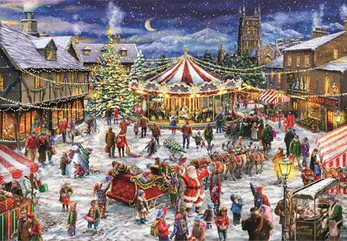 Clementoni Jigsaw Puzzle The Christmas Fair 1500 Pieces, Compact Box, Puzzle For Adults 14-99 Years, Gift For Men/Women - Image 3