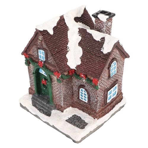 Casa de Vila de Natal Iluminada por LED Akozon - Decoração Requintada de Casa de Férias Com Detalhes