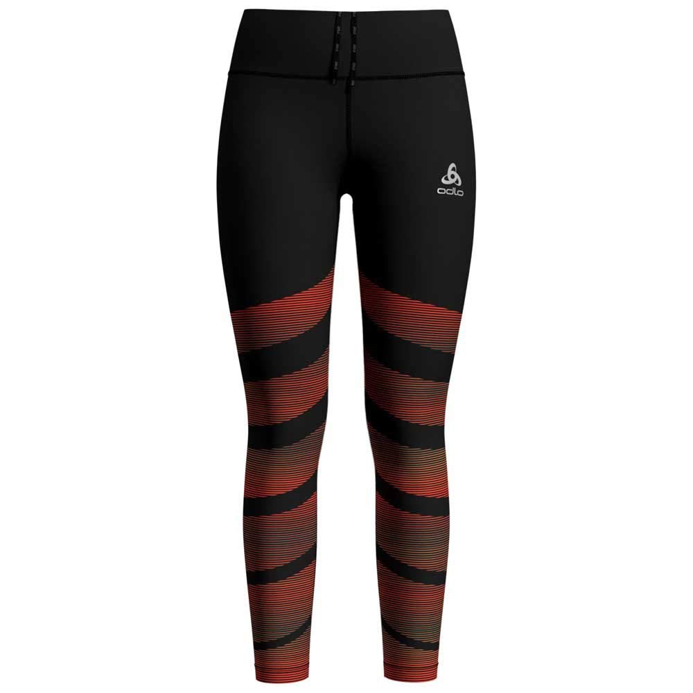Odlo Tights Zeroweight Women' S Leggings - Black - Placed Print Ss20, X-Small