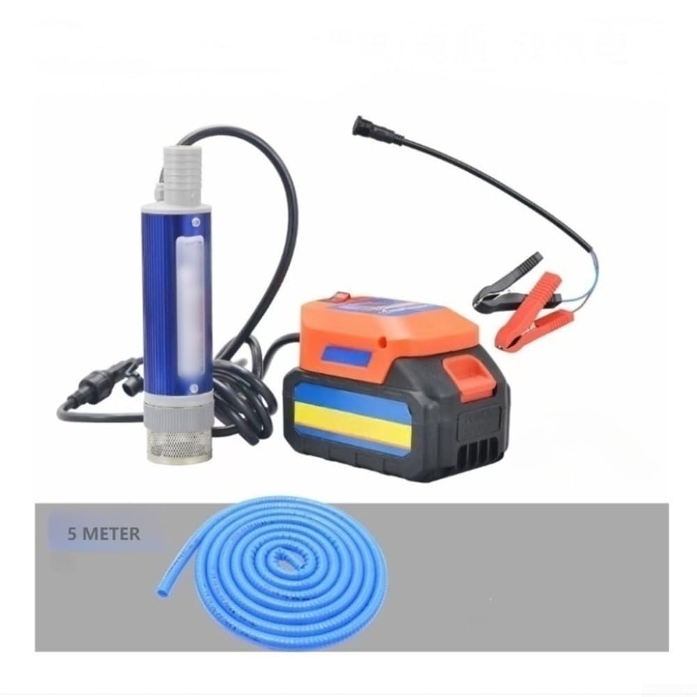 Bomba sumergible inalámbrica para batería de litio DAYI de 21 V, bomba portátil de transferencia de agua y aceite, flujo de 40-60 l/min, cable de 2,4 m, diseño compacto, para uso industrial