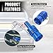 X AUTOHAUX 2pcs XL Size Car Turbo Whistle Aluminum Alloy Universal Turbo Sound Exhaust Muffler Pipe Whistle Car Roar Maker Blue