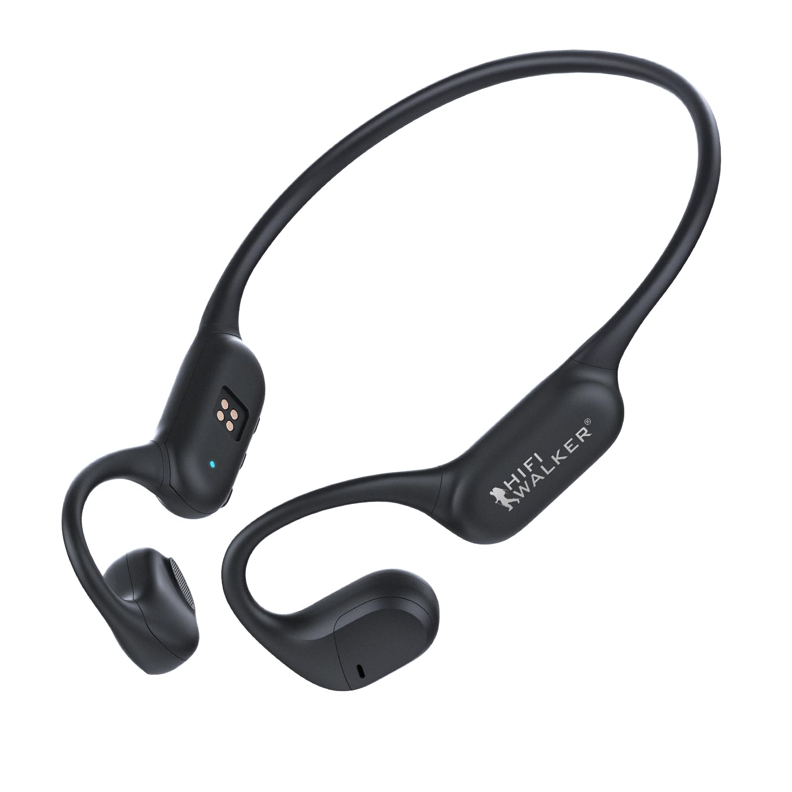 HIFI WALKER Słuchawki z otwartym uszem, Bluetooth 5.4, 32 GB MP3, odtwarzanie 15 godzin, rozmowy HD, do biegania, jazdy na rowerze i fitnessu