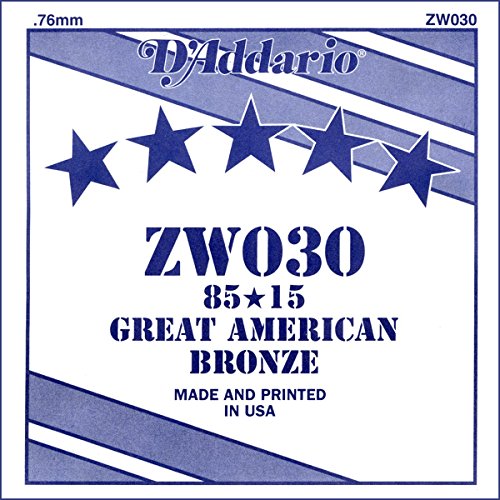 D’Addario ZW030 American Bronze 85/15 corde guitare acoustique 0.76mm - Les Beatles, Paul McCartney, John Lennon, RIngo Starr, George Harrison D'Addario ZW030 American Bronze 85/15 corde guitare acoustique 0.76mm