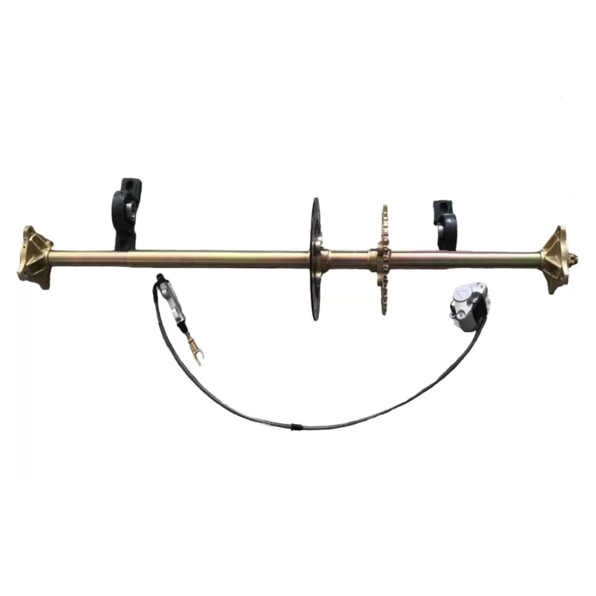 Hinterachse Set 1120 mm mit Bremse Kettenrad etc. ATV/Quad 4 Takt Eigenbau etc.