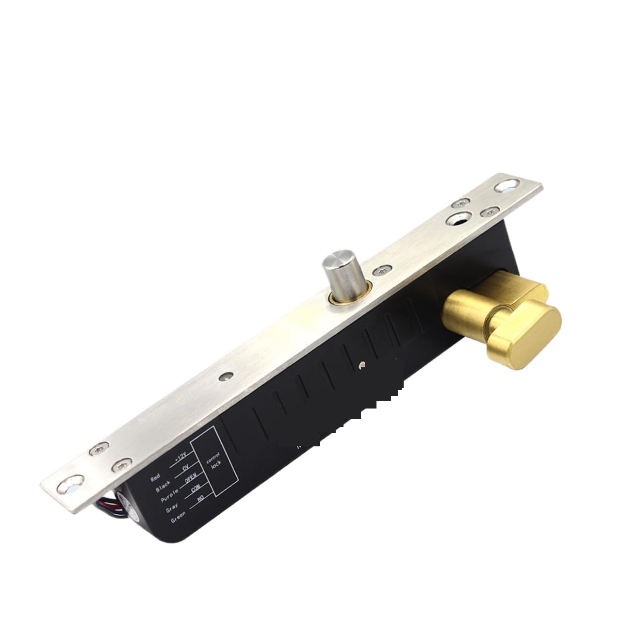 Oshpmbdlyfj One Color Dc 12V/ 24V Fail Secure Electronic Drop Bolt Lock For Door Access Control Deadbolt Lock With Mechanical Key Cylinder Time Delay