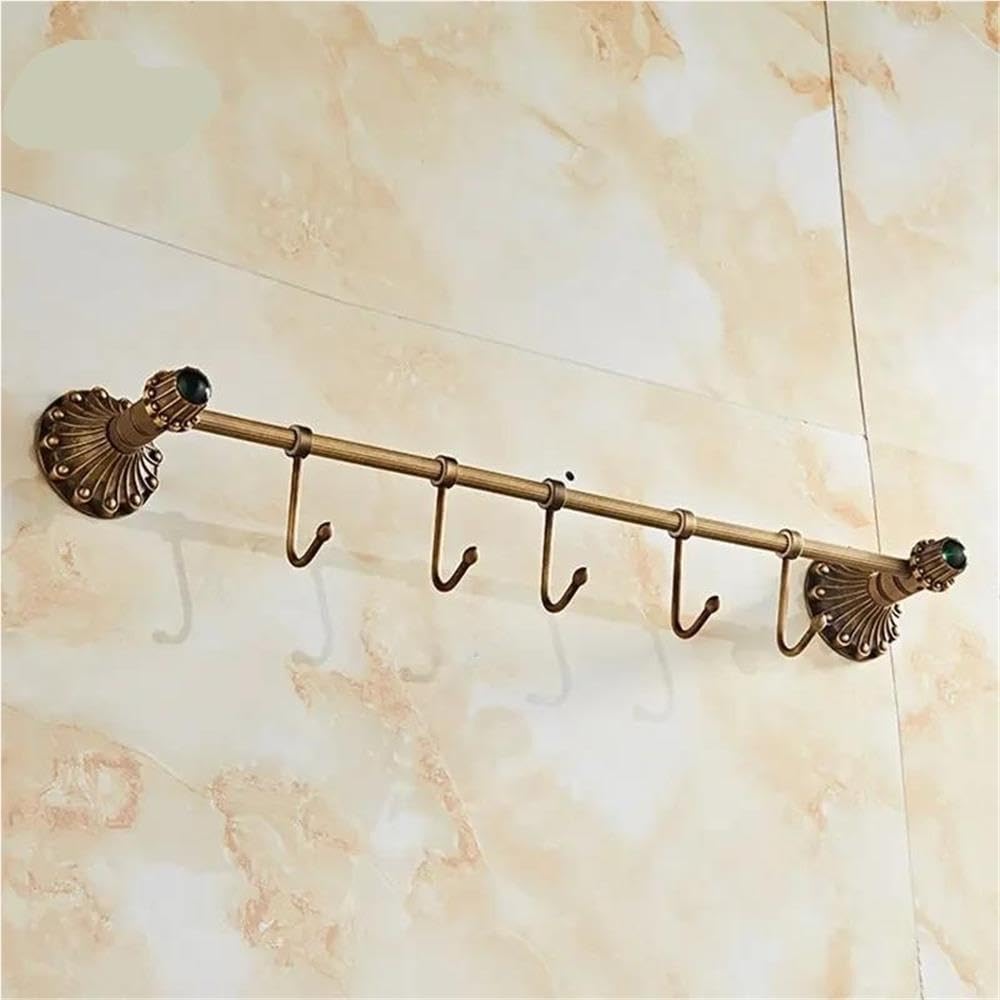 Badezimmer-Handtuchhalter mit 5 Haken, einzeln gebürstet