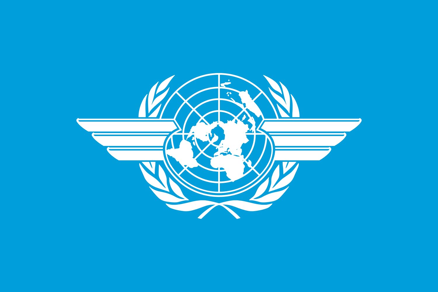 Drapeau OACI Small L pavillon aviation civile internationale pour collectionneur