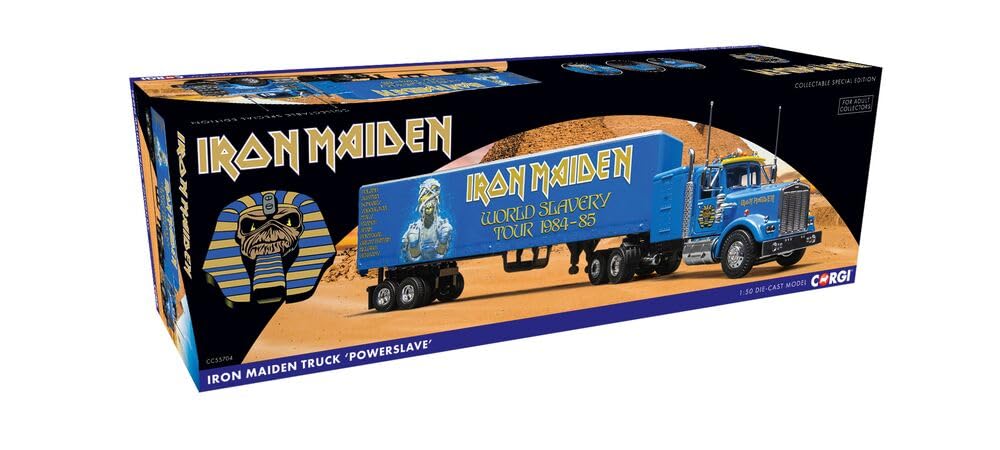 Corgi Modellini di veicoli pressofusi , CC55704 Camion pesanti in metallo, Iron Maiden, Powerslave, Souvenir per uomini e donne dal Regno Unito, Piccoli modelli di auto giocattolo pressofuse