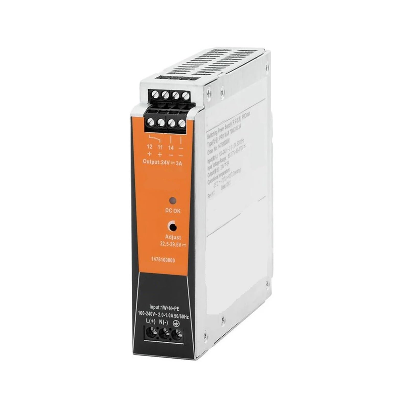 Alimentation à découpage 24V 72W contre les clignotements de ruban LED