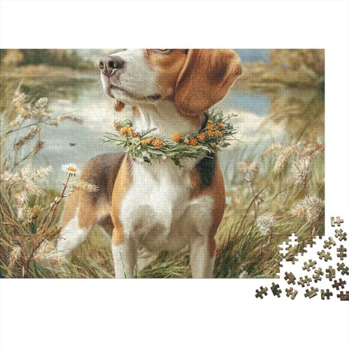 Rompecabezas imposible de perro Beagle de 1000 piezas juego educativo de 70x50cm para adultos