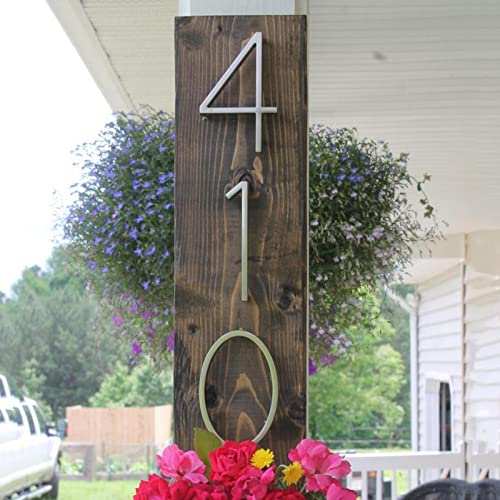 3D Floating House Plaque Numbers 12Cm Silver Signage 0-9 Alphabet Letters 5 Inch Dash Slash Sign Home Door Number Outdoor Street Address Mailbox, Metal Electroplated, Screw Mounted, Rustproof (Slash) #TOP5