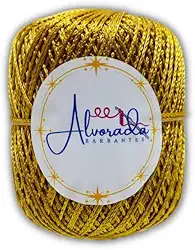 Linha Fio Alvorada 100g Novelo Croche (Semelhante Linha Encanto) (Dourado)