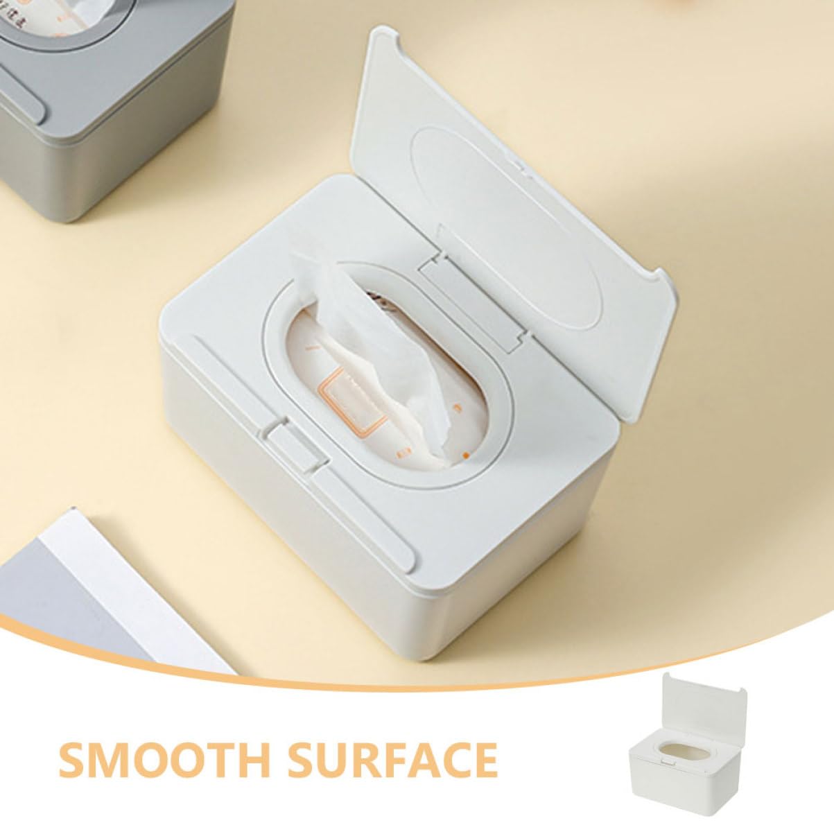 Contenitore per Salviettine Riutilizzabile 2 Pezzi in Plastica Bianca Dispenser Versatile e Moderno per Uso in Bagno e All'aperto