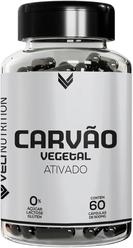 Carvão Vegetal Ativado 60 Cápsulas Veli Nutrition