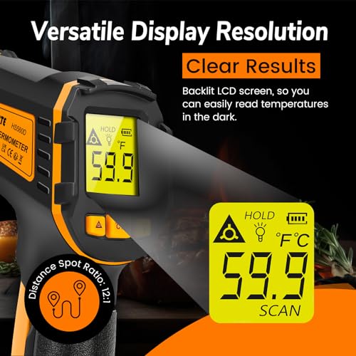 Sovarcate HS560D Infrared Thermometer Digital Temperature Gun Laser Meat Thermometer thumb #3