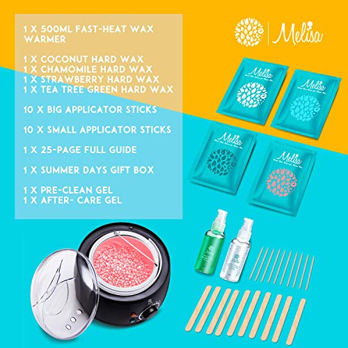 Yeelen Waxing Kit Wax Warmer Wax Beads Hot Wax Hair Removal with 4