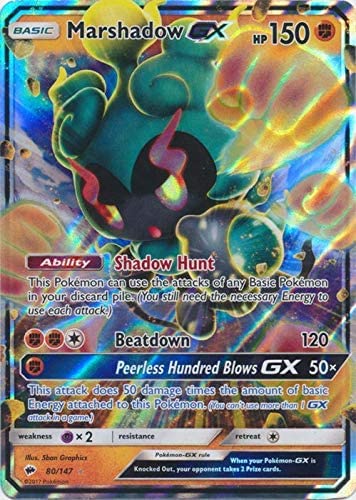 Pokemon Marshadow GX 80/147 Ultra Rare Sun & Moon: Burning Shadows