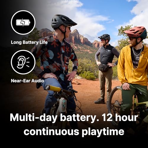 ALECK Punks Wireless Bluetooth Bike Helmet Speakers - Premium Open Ear Audio, Hands-Free Calls, 2-Button Operation, Fits All Open Face Helmets - Ideal for Bicycling, Climbing, Equestrian, Dirt Biking