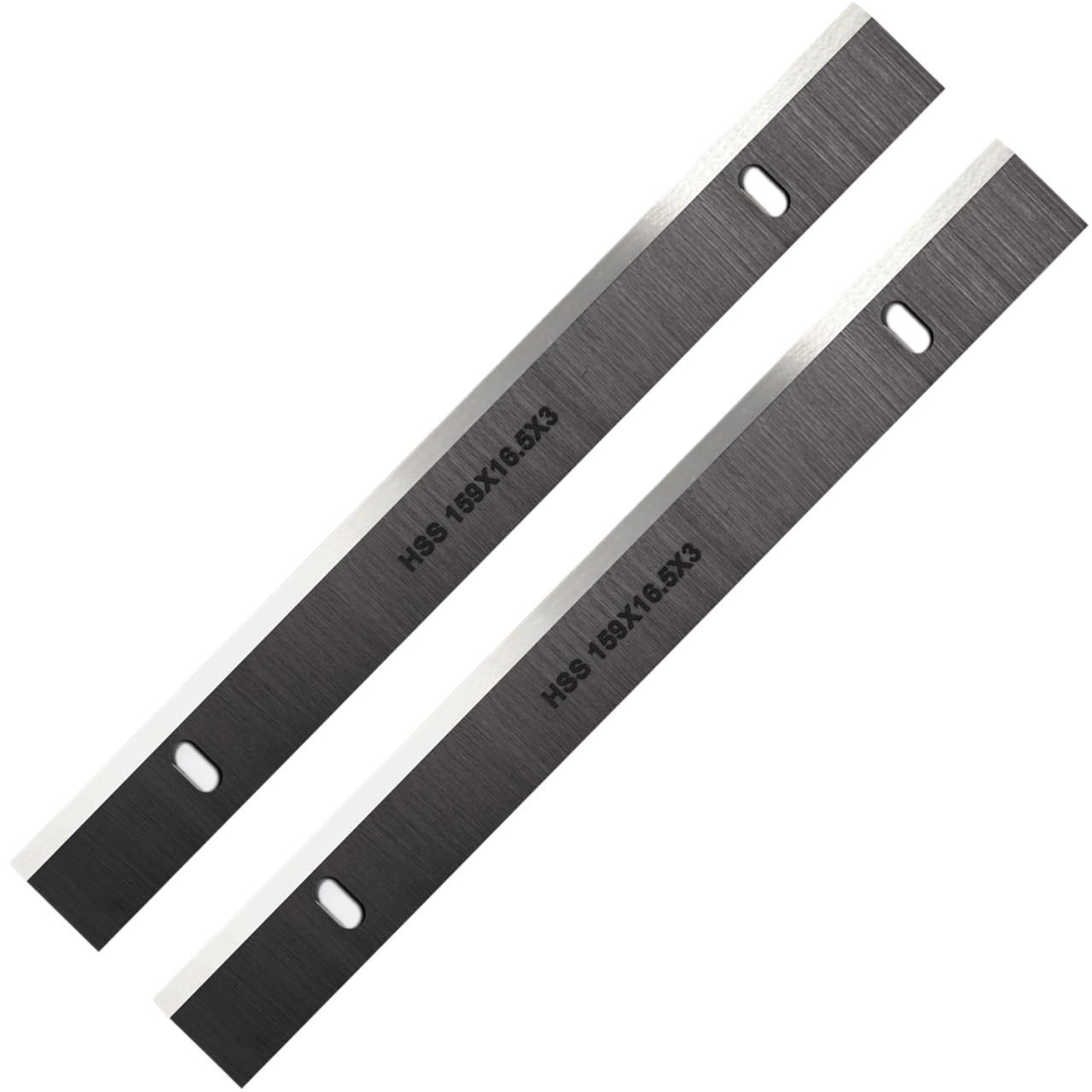 Cuchillas cepilladoras de 159x16,5x3mm, cuchillos ensambladores HSS for regruesador de carpintería, juego de 2 piezas