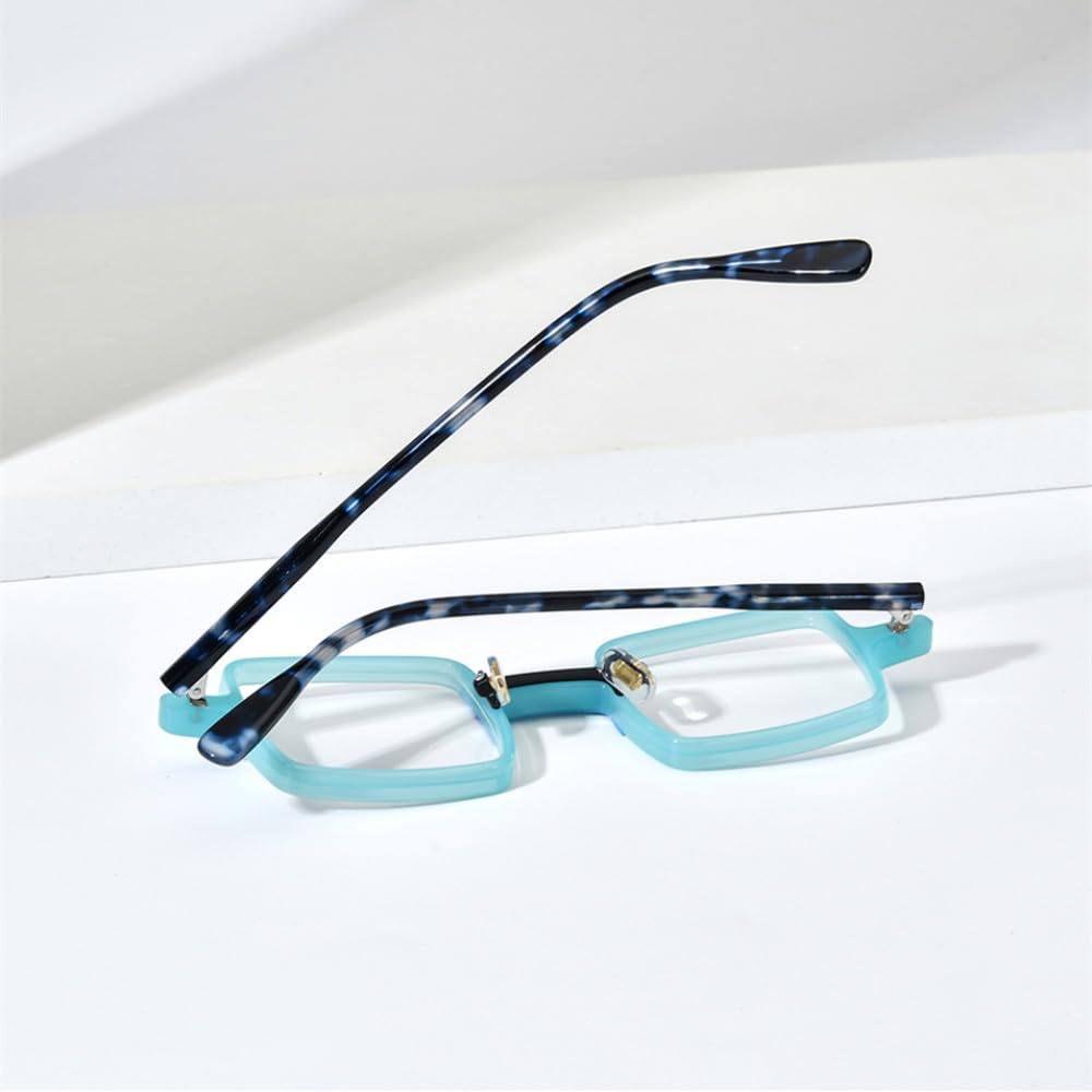 MUTYNE Montura de gafas de acetato para hombre, anteojos cuadrados Retro Vintage, gafas para mujer