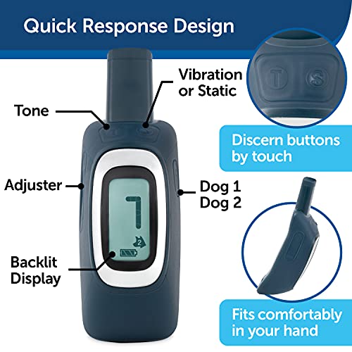 Petsafe 600 Yard Lite Remote Training Collar – 2 Dog Kit – Smaller Version For Small Or Medium Dogs, Tone, Vibration & 15 Levels Of Safe & Humane Static Stimulation, Medium Range To Train Off Leash #TOP3