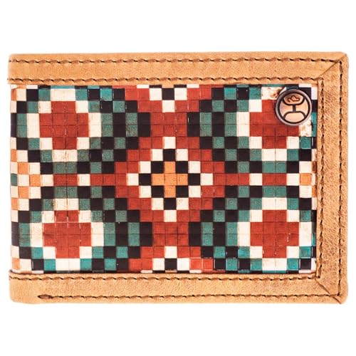 Image of HOOEY Takoda Front Pocket Bifold Wallet (Tan /Aztec)