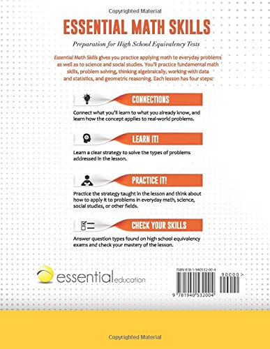 Essential Math Skills: Preparation for High School Equivalency Tests - Image 2