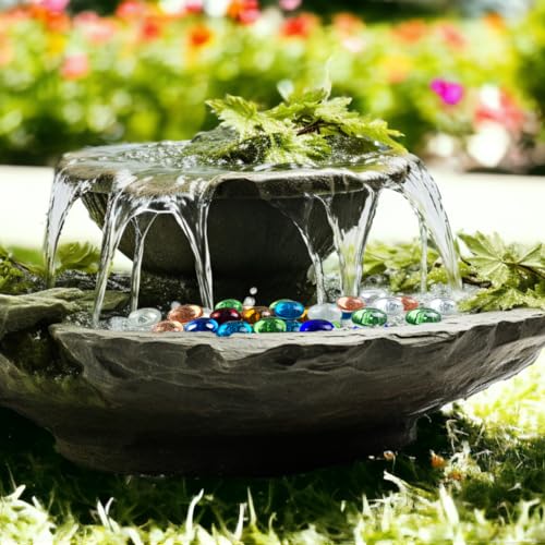 Image of HappyFiller 2 LB Decorative Glass Gems Colorful Flat Marbles Gemstones | Vases Fillers,Aquarium Fish Tank Pebbles,DIY Mosaic,Crafts,Floral Centerpieces,Mancala Replacement Beads,(10+ colors)
